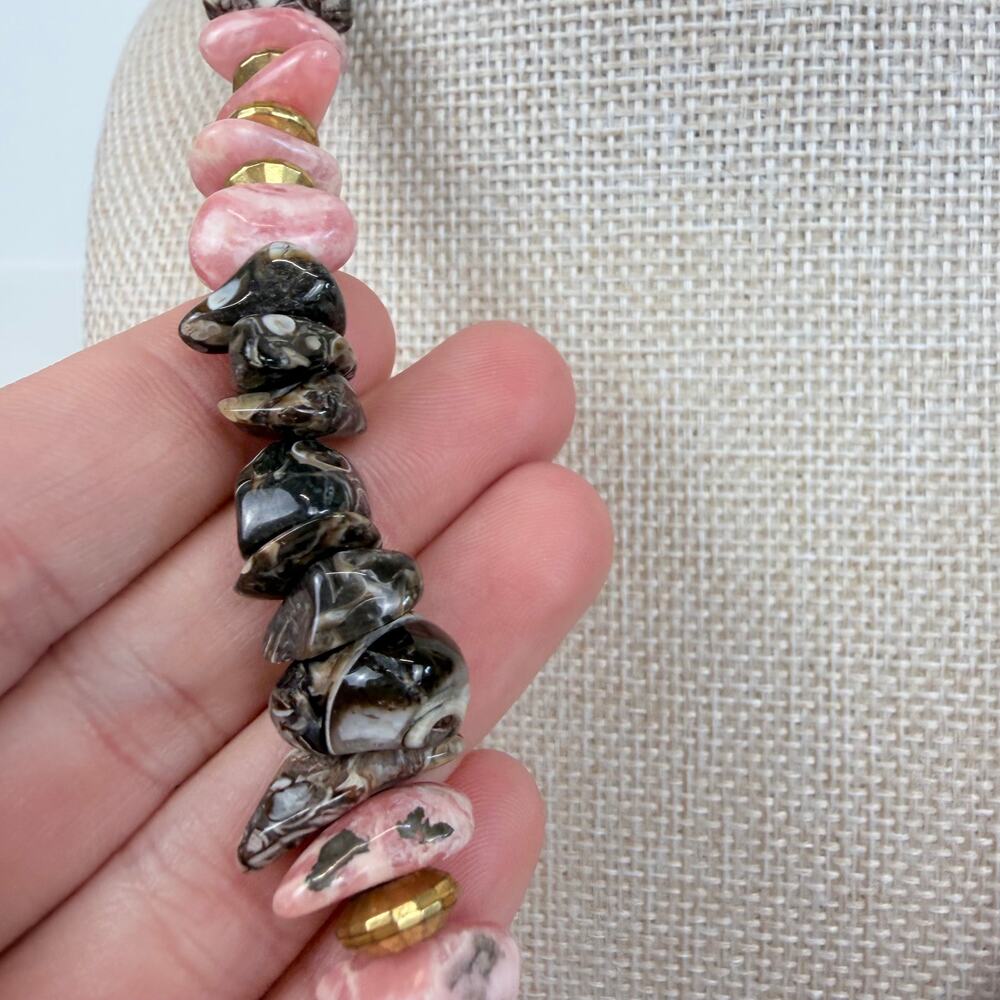Tumbled Rhodonite Necklace - Picture 10 of 10